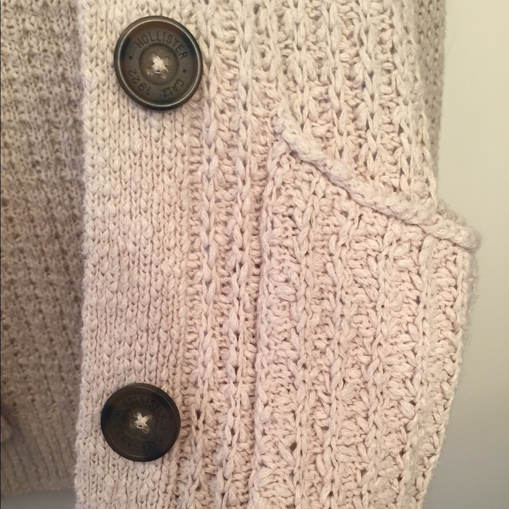 Cream Hollister long cardigan